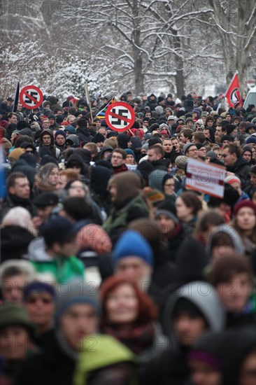 Protest against a neo-Nazi march