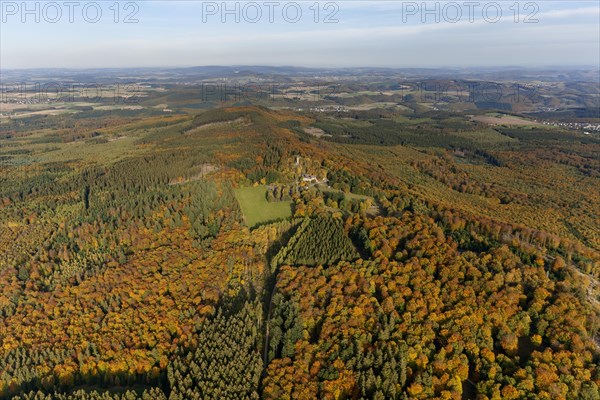Wildenburg castle ruins in the Idar Forest low mountain range