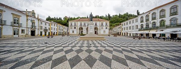 Marketplace and Town Hall with a geometric paving pattern