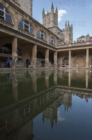 Roman baths in front of Bath Abbey
