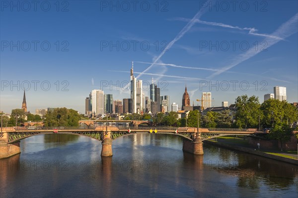 Frankfurt skyline in the morning light