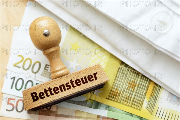 Stamp with the term 'Bettensteuer'