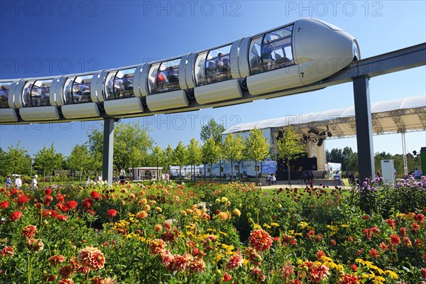 Monorail train at the site of the International Garden Show 2013