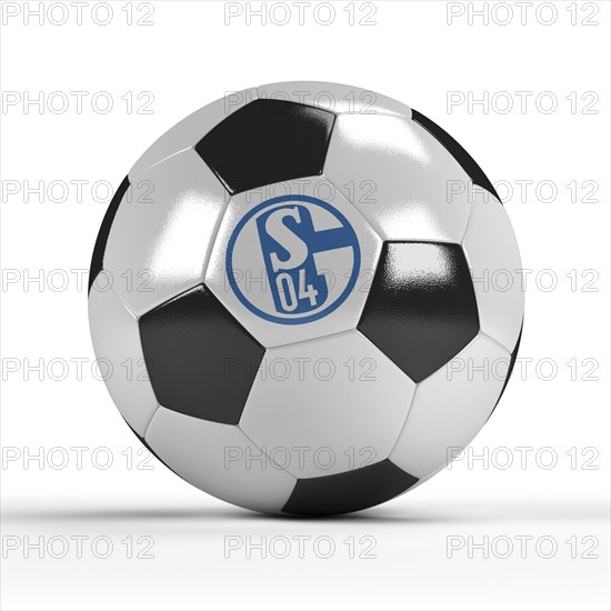 Football with the logo of FC Schalke 04