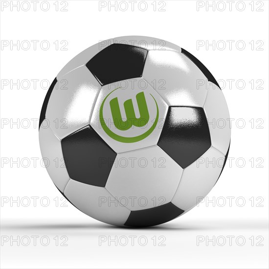 Football with the logo of VfL Wolfsburg