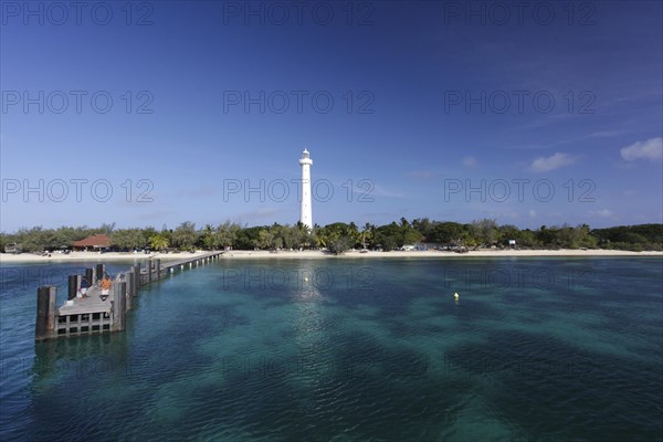 Amedee Island in the South Seas with the lighthouse of Ilot Amedee or Le Phare Amedee