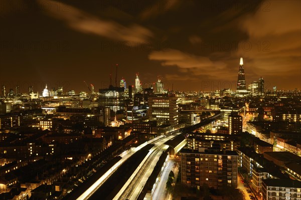 View of London seen from Waterloo Station