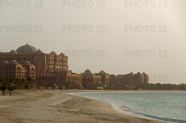 The Emirates Palace Hotel and its beach