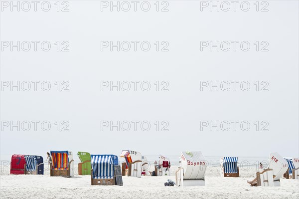 Colourful beach chairs