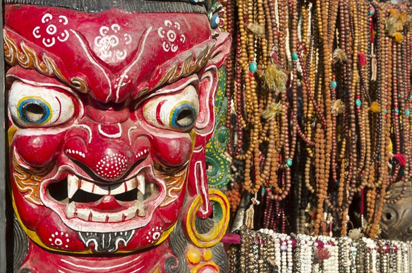 Wooden mask sold as souvenir in Durbar Square