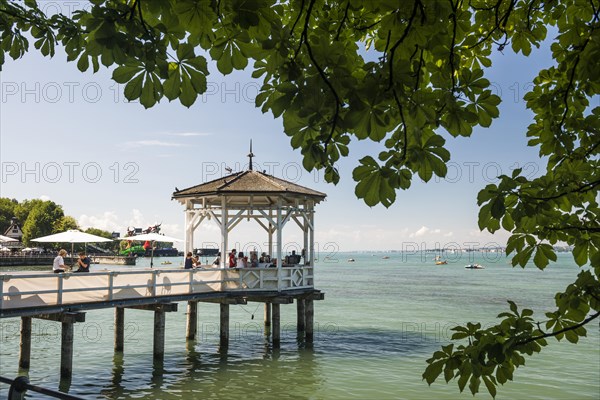 Pavilion with a bar on Lake Constance