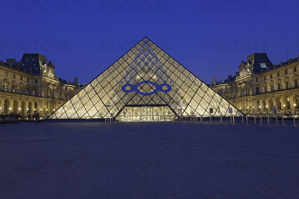 Entrance pyramid by architect I.M. Pei