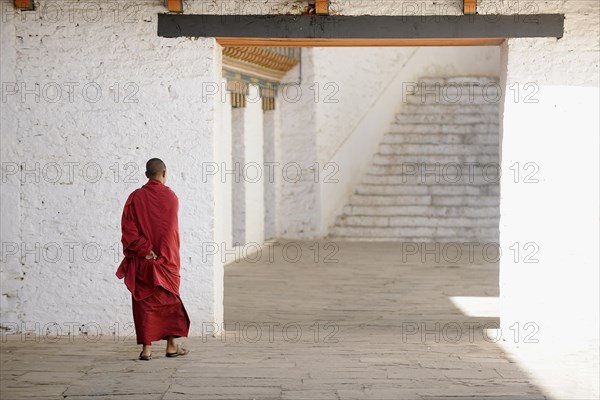 Monk at Punakha Dzong