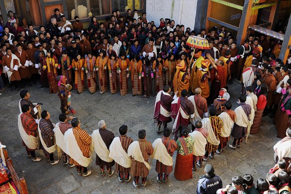 Monastery festival in Jakar Dzong fortress