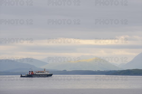 Ferry between Oban on the Scottish mainland and the Outer Hebrides passing the west coast of the Isle of Mull