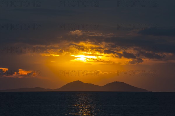 Sunset on the west coast of Flores Island