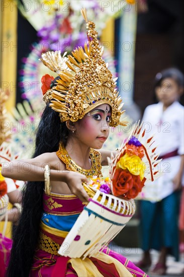 Girl during a Barong dance