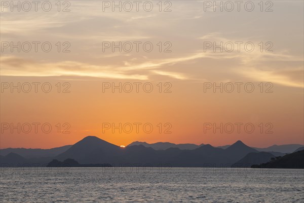 Sunset on the west coast of Flores Island