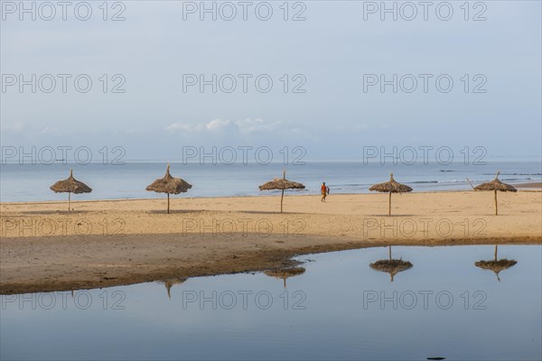 Beach umbrellas on Mamah Beach