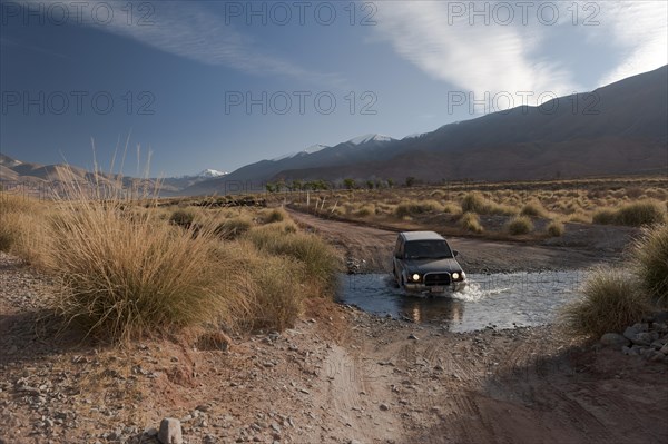 Off-road vehicle in the Andes