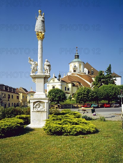 Calvary Mountain with Bergkirche Church and the Marian Column from 1755