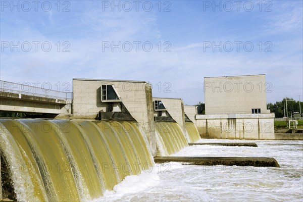 Power plant and dam on the Danube