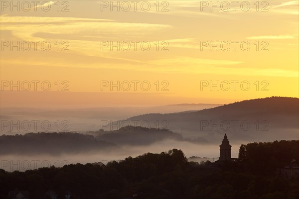 Morning fog above the Thuringian Forest