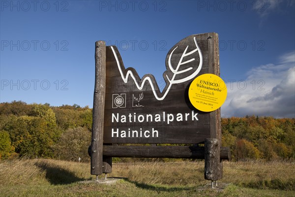 Entrance sign to the Hainich National Park