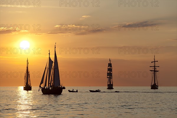 Sunset at the Hanse Sail 2013