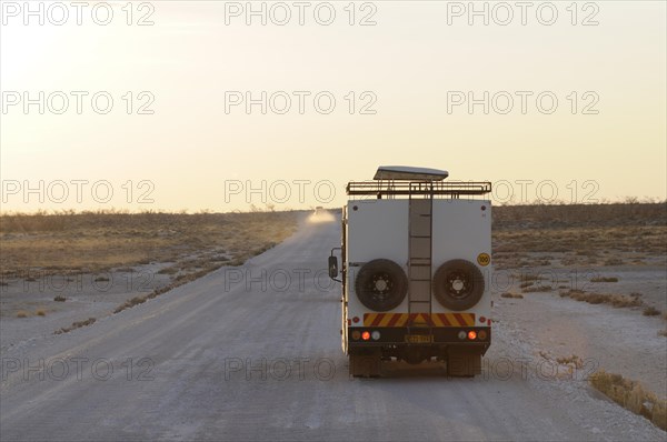 Safari truck on a gravel track