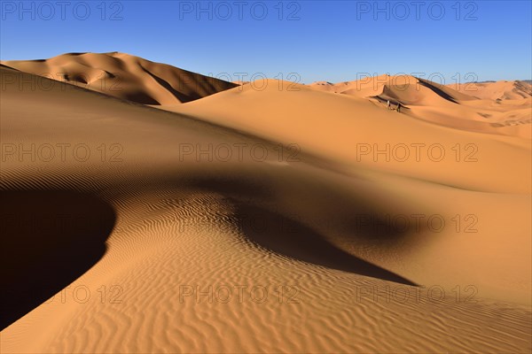 People walking on a sand dune