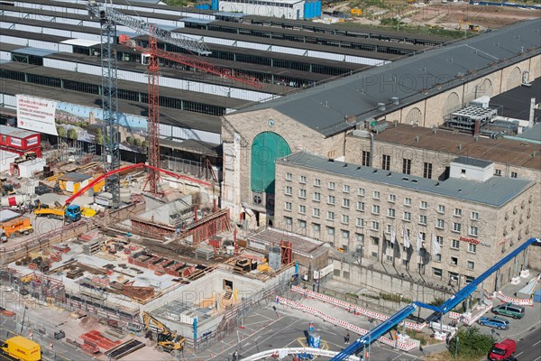 Stuttgart 21 construction site at the main station