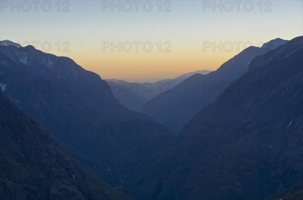 The Dudh Koshi River Valley leading out from Namche Bazar (3.440 m)