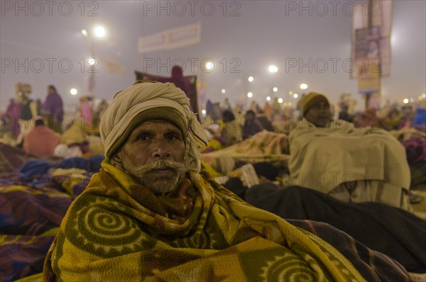 Man at Kumbha Mela grounds