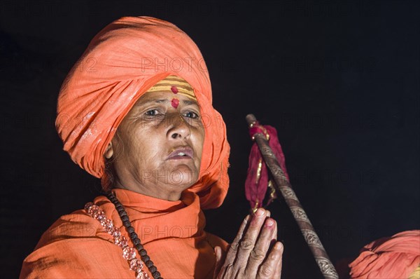 Newly initiated Shiva sadhvi