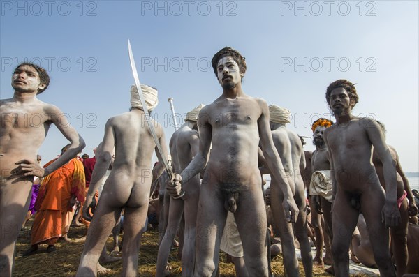 Naked Naga sadhus