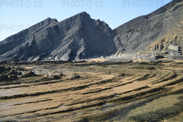 Rock formations on the beach