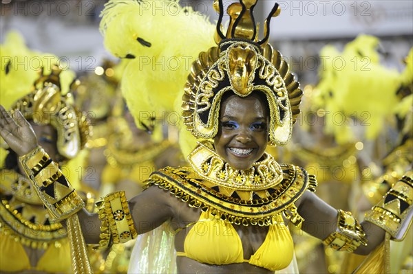 Dancer in costume of an Egyptian pharaoh