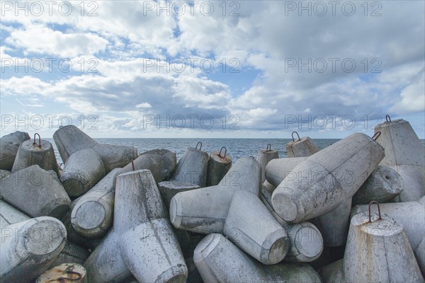 Breakwater on the North Sea