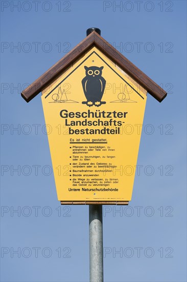 Sign 'Geschuetzter Landschaftsbestandteil'