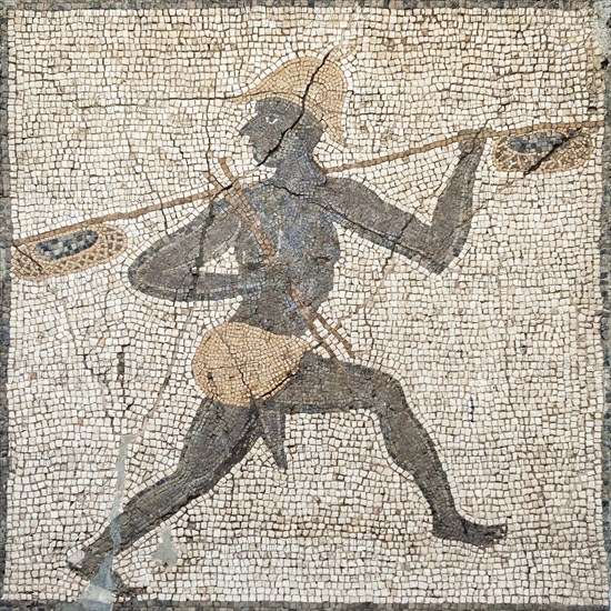 Mosaic of black fisherman