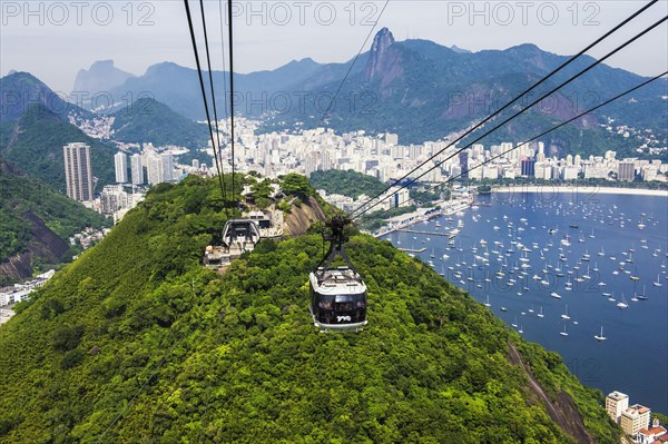 View over Botafogo and the Corcovado from the Sugar Loaf Mountain