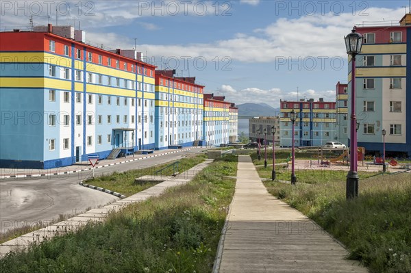 Coloured apartment houses