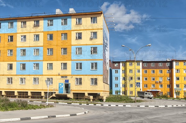 Coloured apartment houses