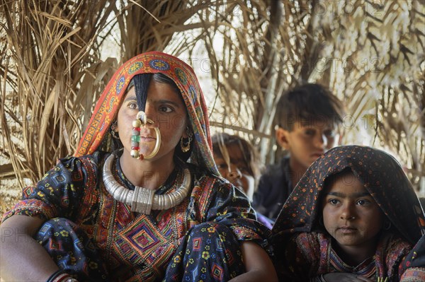 Dhaneta Jat woman wearing the Nathli gold nose ring