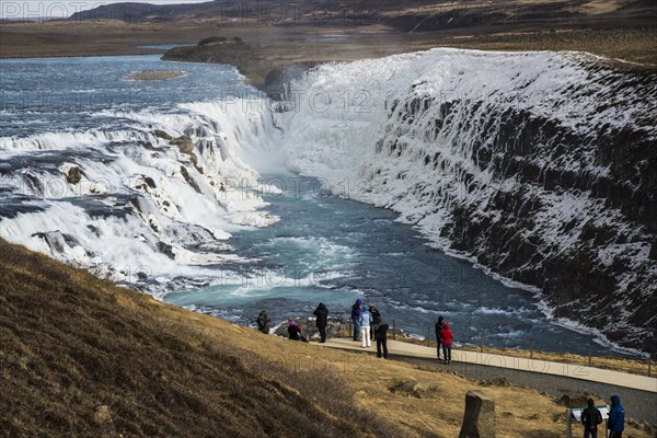 Tourists at Gullfoss