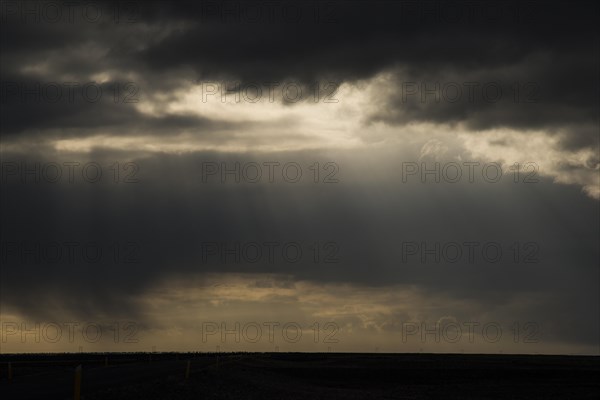 Dramatic sky over the alluvial plain