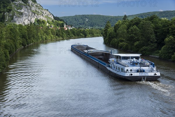 Cargo ship on the Main-Danube Canal