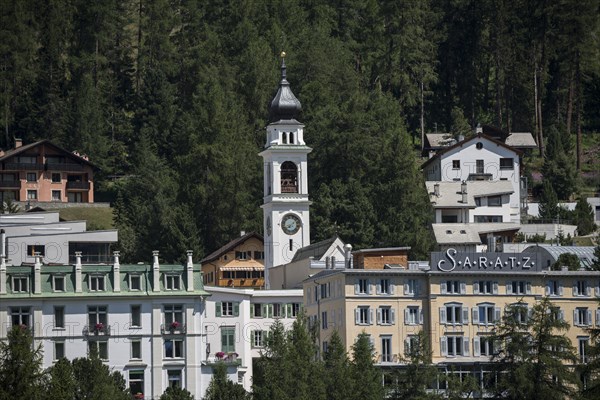 Pontresina with the church of San Niculo