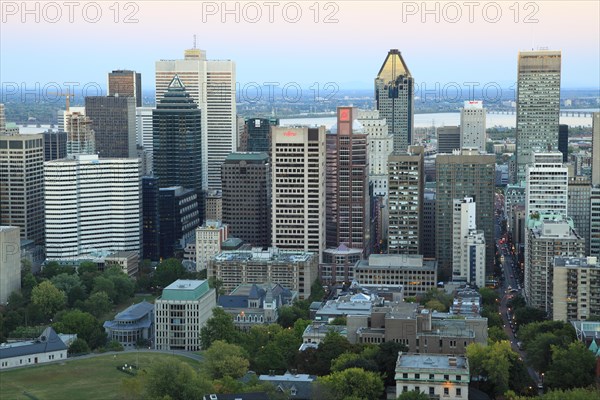 View of Montreal from the Mount Royal Belvedere